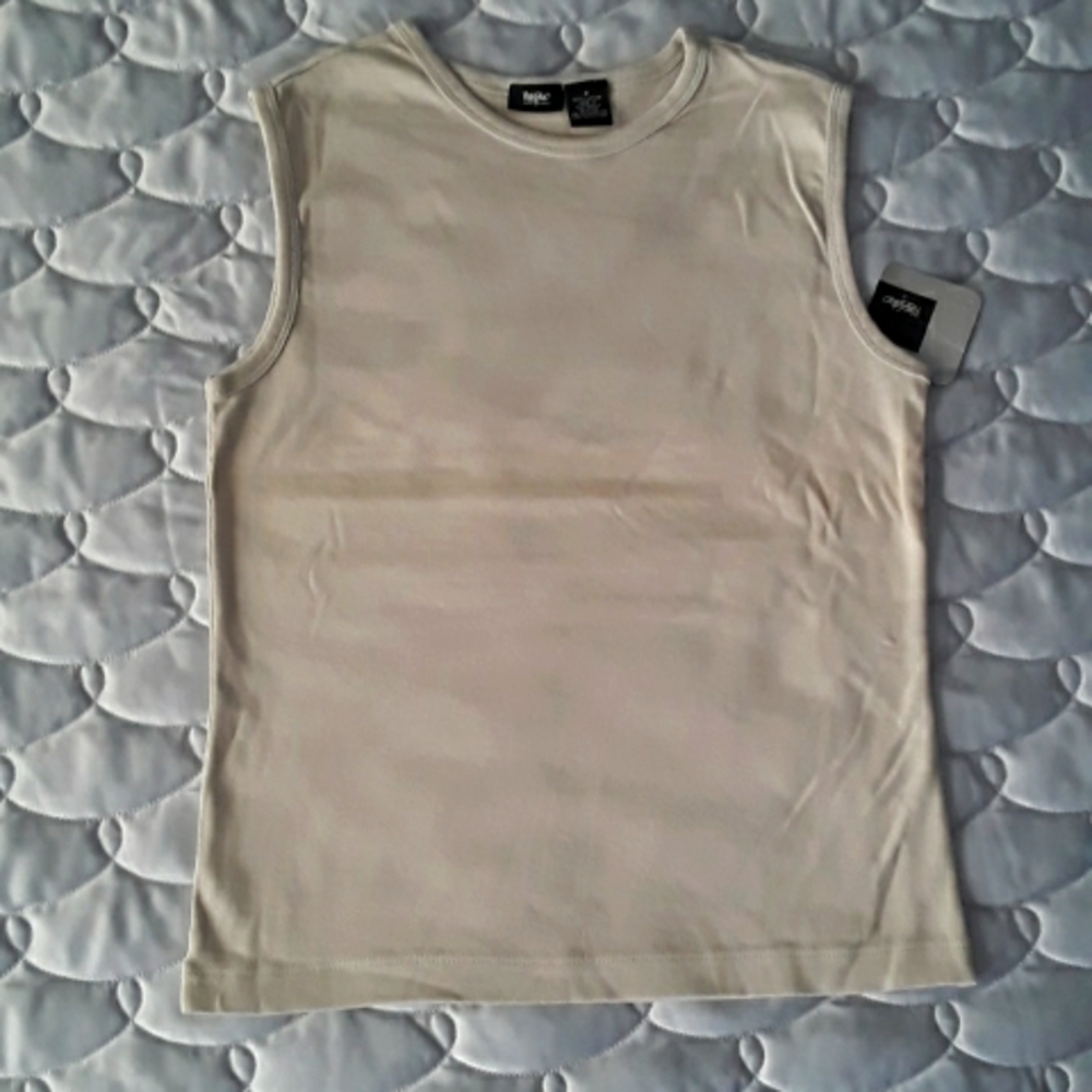 NWT Mossimo Sleeveless Top, Birch (light tan) Size S